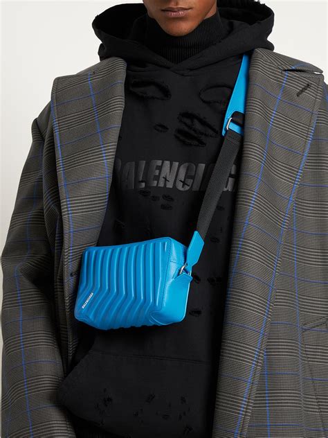 balenciaga camera bag blue.